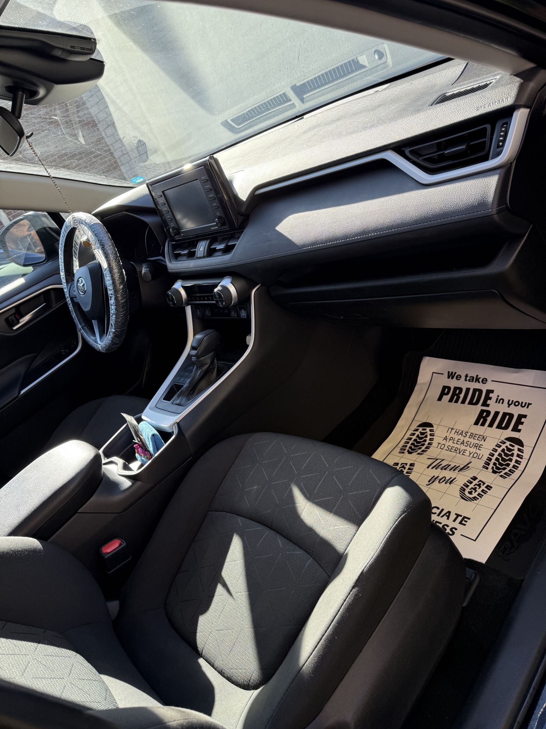 Spotless detailed car interior